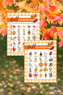 Fall Scavenger Hunt Lists