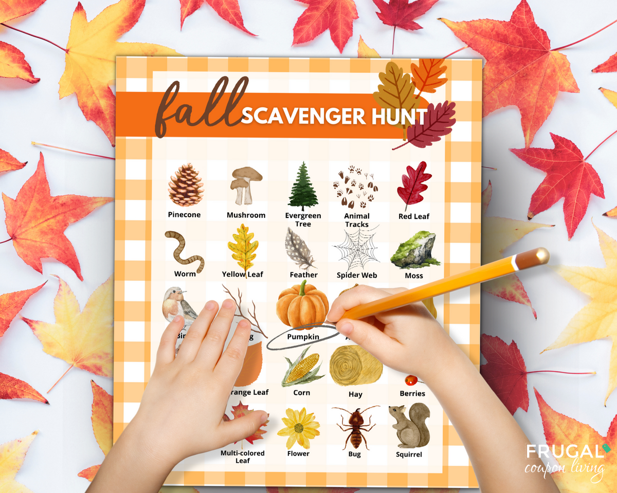 Fun Fall Scavenger Hunt Ideas Checklists - Printable PDF – Frugal ...