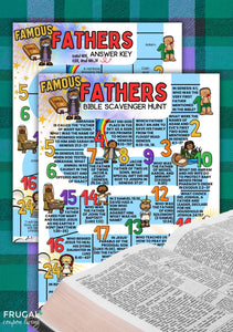 Famous Dads Bible Scavenger Hunt