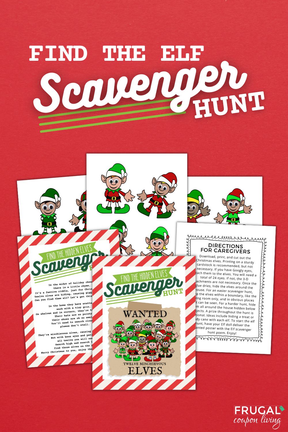 Hidden Elves Treasure Hunt Printable - Find 12 Elves in Your Home ...