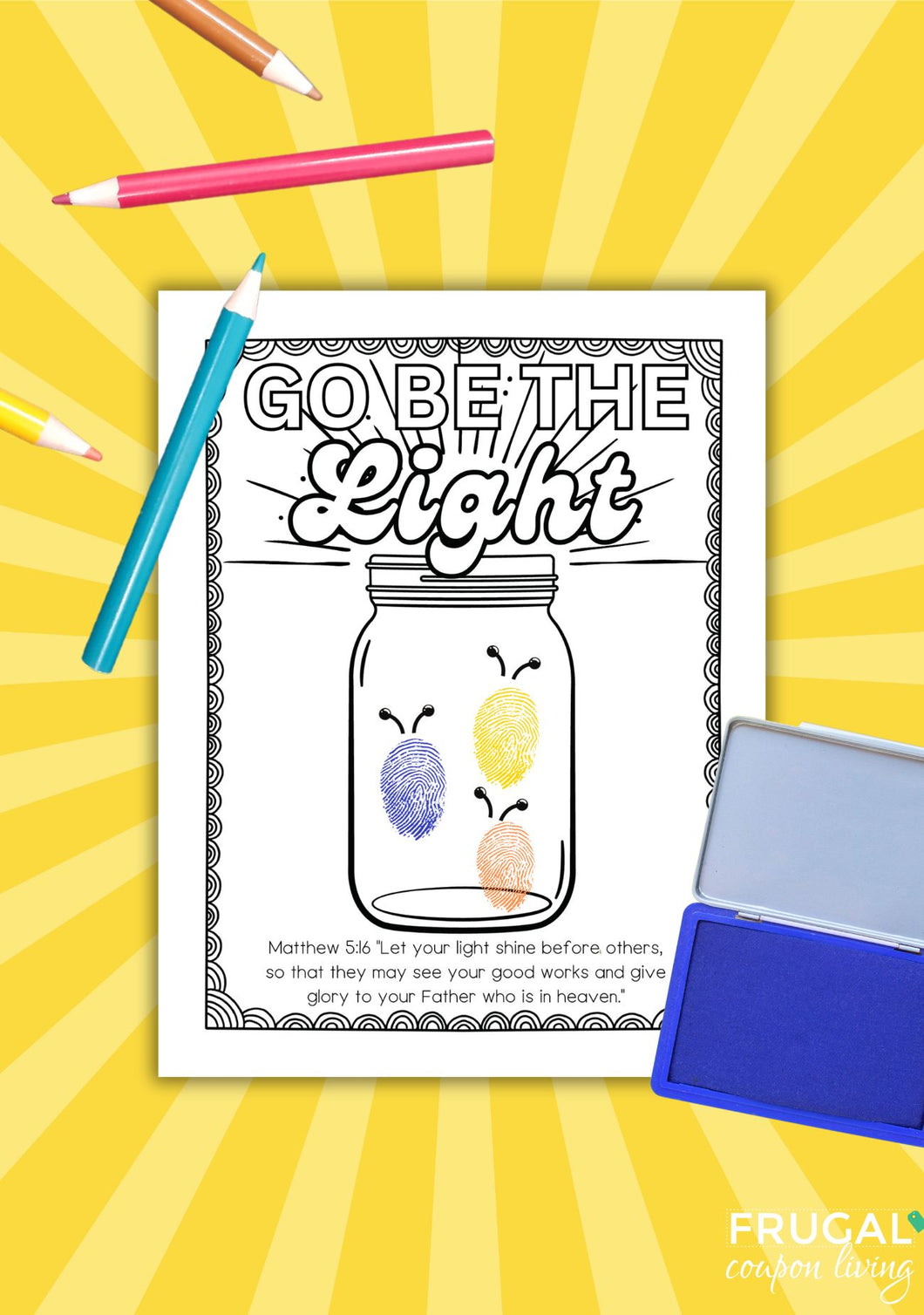 Light of the World Bible Coloring Page