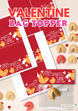 Load image into Gallery viewer, Fortune Cookie Valentine Gift Bag Topper