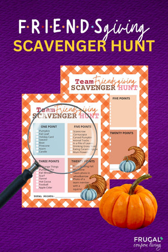 Friendsgiving Game Team Scavenger Hunt for Thanksgiving