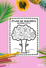 Load image into Gallery viewer, 9 Fruits of the Spirit Coloring Page