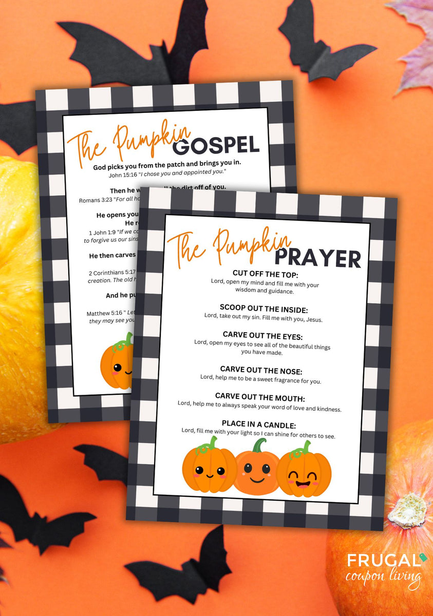 Super Cute Pumpkin Gospel & Pumpkin Prayer Printable Set Frugal