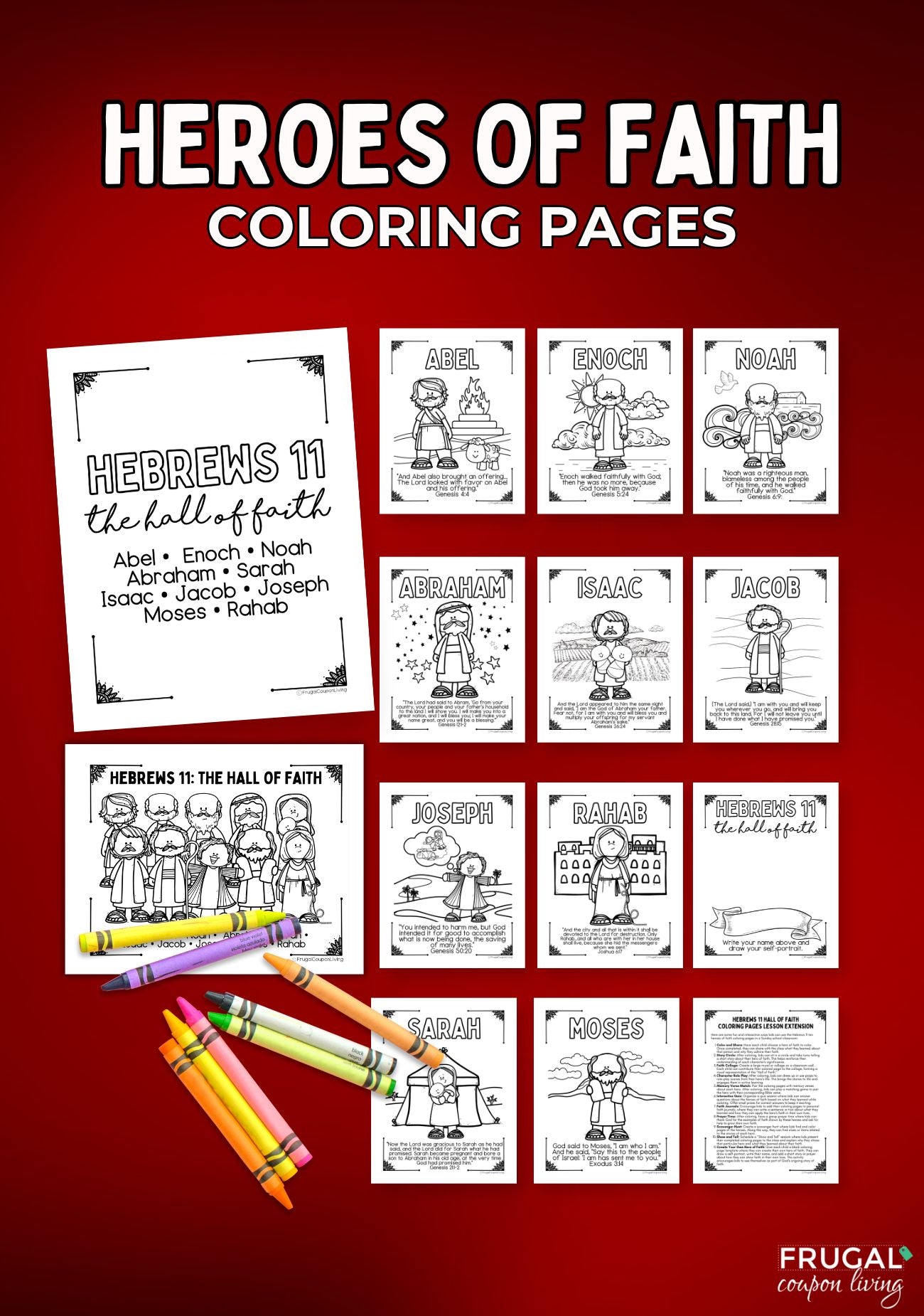 Hebrews 11 Hall of Faith Crafts for Kids Print Today! Frugal Coupon Living