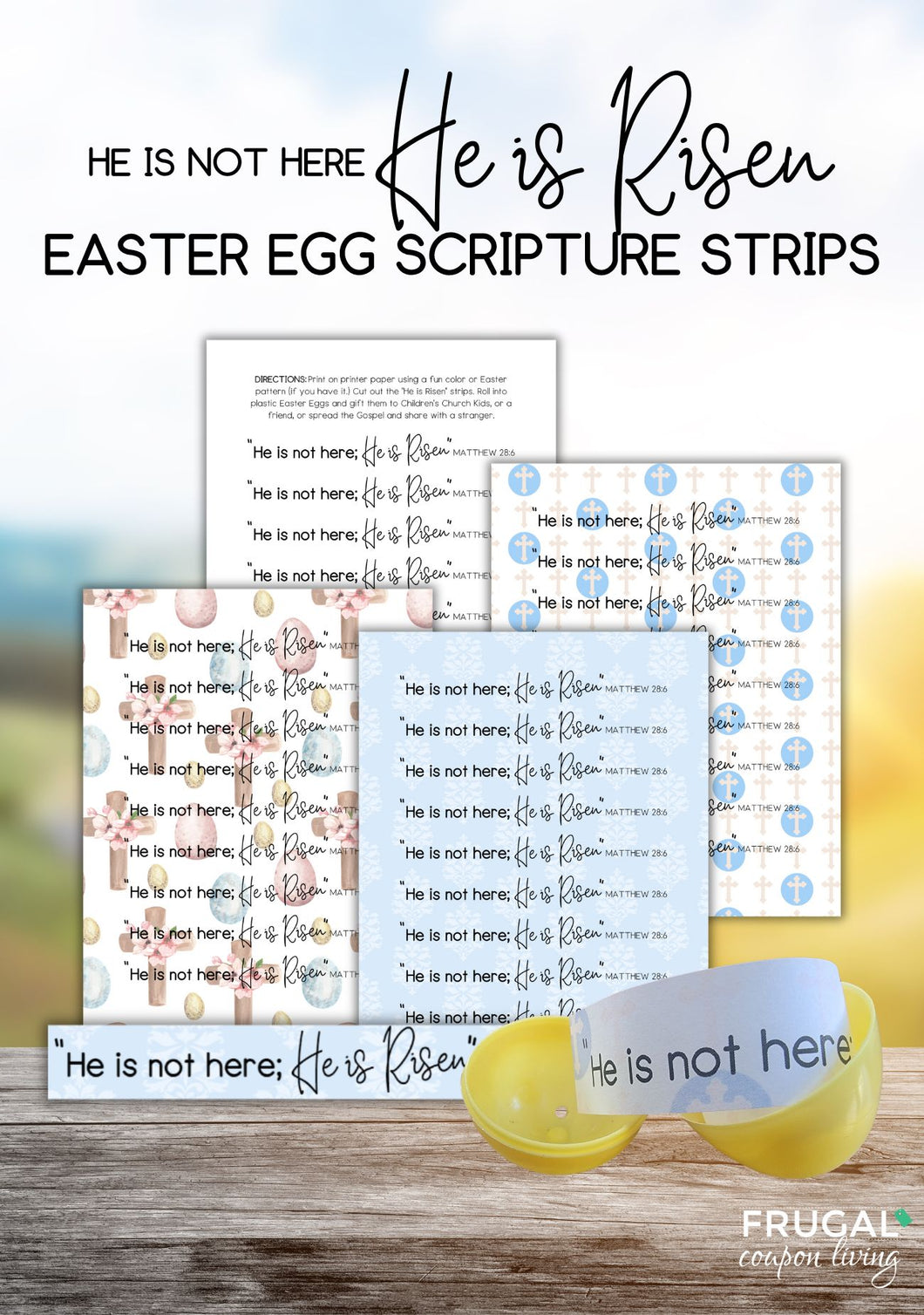 He is Risen Easter Egg Activity