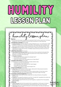 Humility Craft Set Activity Set - Humble Bible Crafts for Kids – Frugal ...