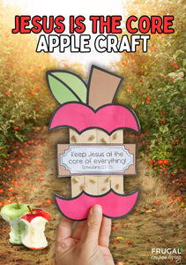 Christian Apple Craft - Jesus is the Core