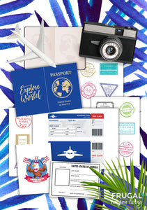 US Passport Printable Set for Kids