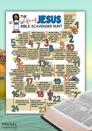 Life of Jesus Bible Scavenger Hunt