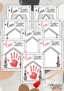 Love Your Neighbor Handprint Art