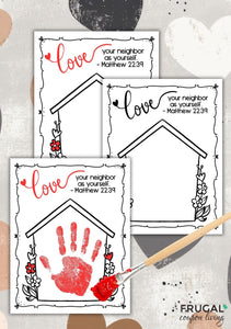 Love Your Neighbor Handprint Art