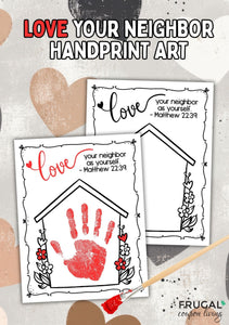 Love Your Neighbor Handprint Art