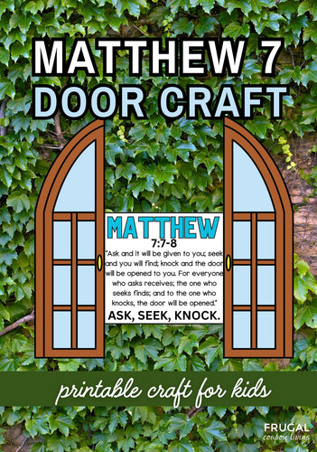 Matthew 7 Ask, Seek, Knock: 3-D Door Craft