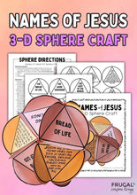 Load image into Gallery viewer, Names of Jesus 3-D Sphere Craft