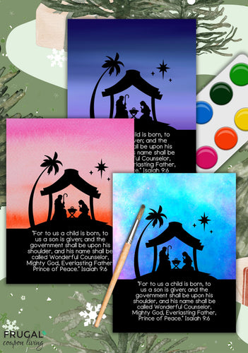 Watercolor Nativity Craft