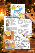 Load image into Gallery viewer, Baby Jesus in a Manger Paper Bag Craft