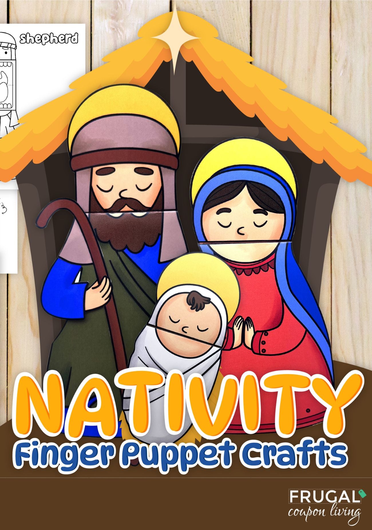 10 Adorable Nativity Finger Puppets Christmas Story Craft for Kids – Frugal Coupon Living for Free Printable Nativity Finger Puppets