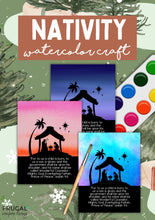 Load image into Gallery viewer, Watercolor Nativity Craft