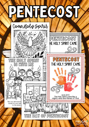 Pentecost Coloring Page & Handprint Art