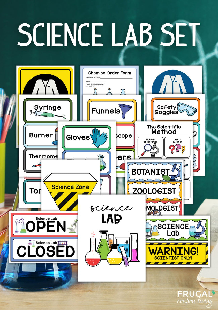 Lab Map. Simple Kid Science Lab for Kids Printables - Pretend Play for Kids! – Frugal ...