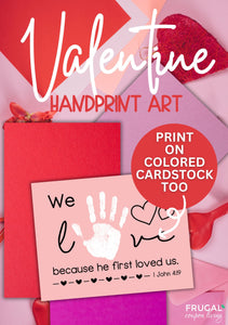 Christian Valentine Handprint Art