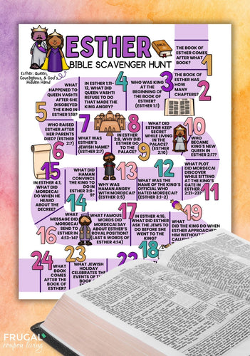 Esther Bible Scavenger Hunt