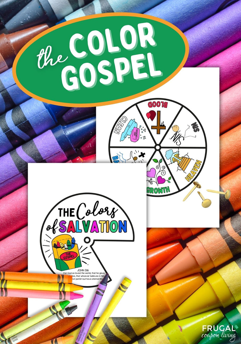 The Gospel of Salvation Coloring Wheel Craft for Kids – Frugal Coupon ...