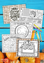 Load image into Gallery viewer, Thanksgiving Coloring Placemats