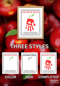 Apple Handprint Art Bible Verse