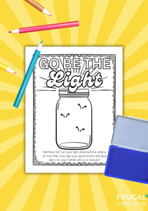 Light of the World Bible Coloring Page