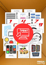 Load image into Gallery viewer, Cardboard Box Car Printable Set