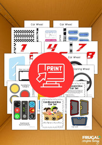 Cardboard Box Car Printable Set