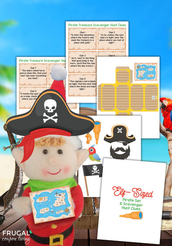 Elf Pirate Prop Set with Pirate Scavenger Hunt