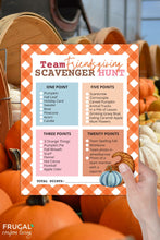 Load image into Gallery viewer, Friendsgiving Game Team Scavenger Hunt for Thanksgiving