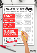 Load image into Gallery viewer, Names of God Worksheet