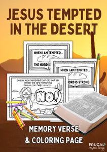 Jesus is Tempted in the Desert Craft Set