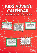 Load image into Gallery viewer, Advent Calendar Bible Verses for Kids