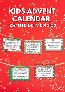 Advent Calendar Bible Verses for Kids