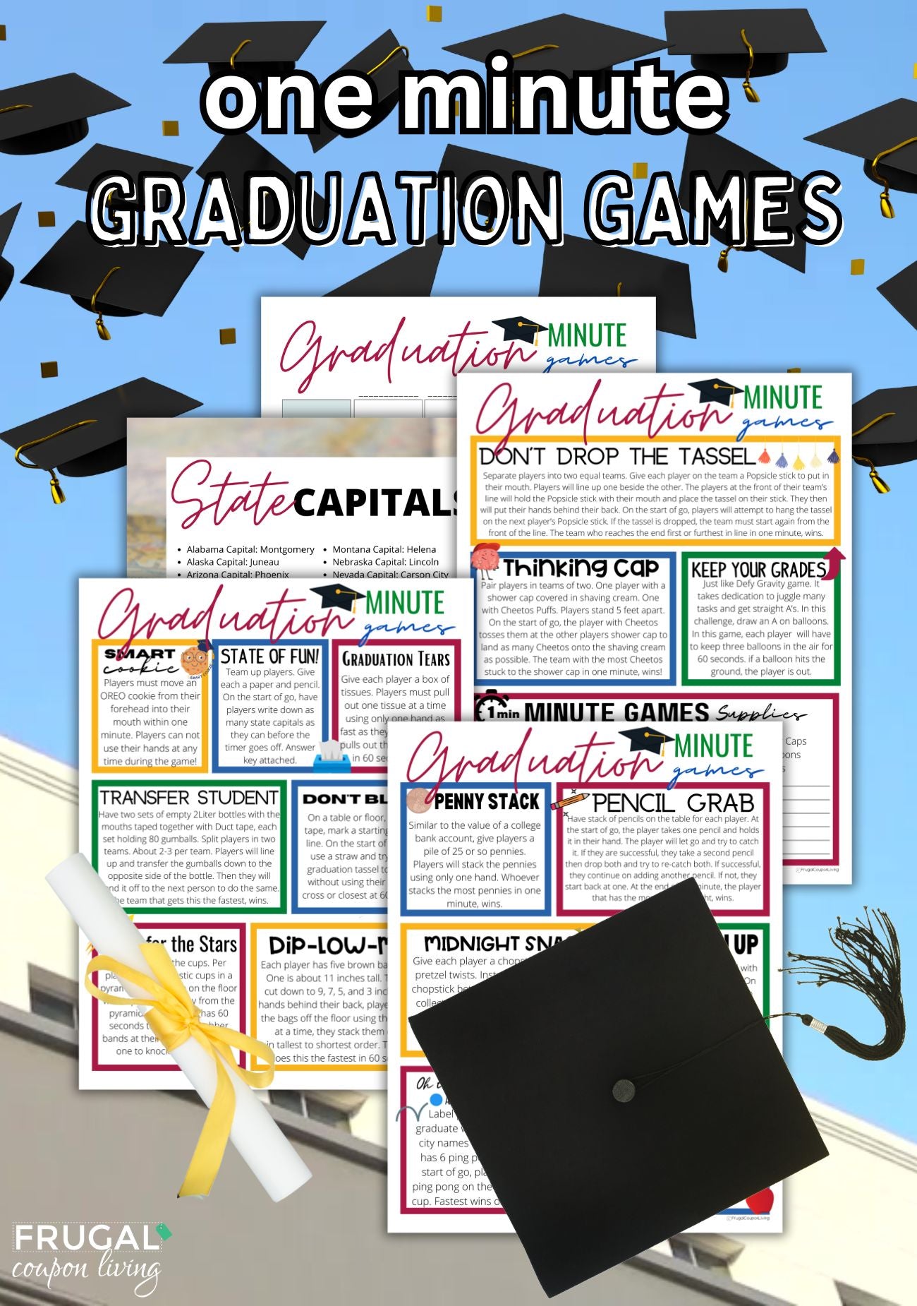 16 Fun Graduation One Minute Games for Kids + Adults – Frugal