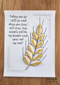 Ruth 1:16 Pasta Craft