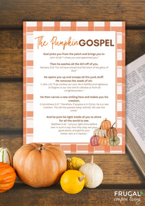 Pumpkin Prayer Printable & Gospel Message