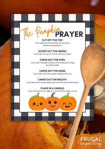 Pumpkin Prayer Printable & Gospel Message