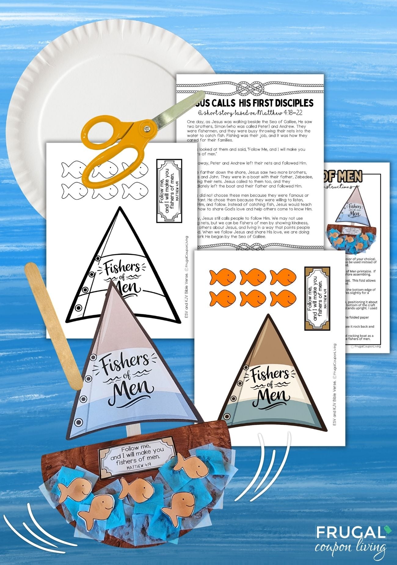 Fishers of Men Rocking Paper Plate Boat Craft – Frugal Coupon Living