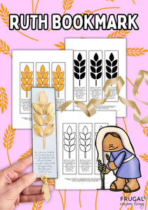 Ruth Coloring Bookmark with Ribbon