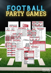 Football Party Games Set |  Charades, Bingo, 5-Second, More