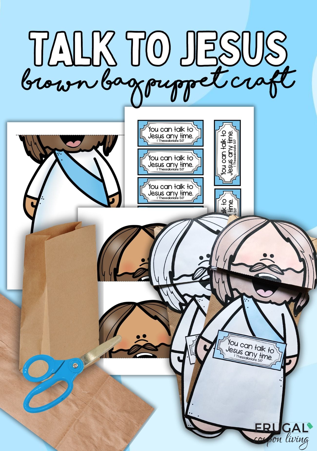 How to Talk to Jesus Jesus Paper Bag Puppet Craft for Kids