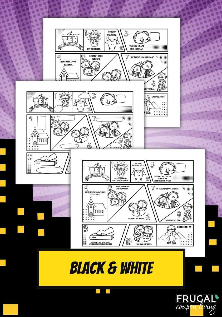 The Ten Commandments Comic Stirp Printable - Make Learning Fun ...
