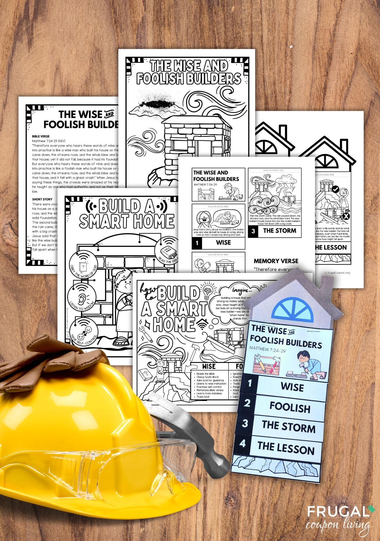 Parable of the Wise and Foolish Builders Craft Set for Kids – Frugal ...